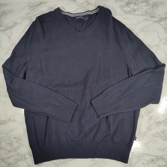 Nautica Other - Nautica Navy V Neck Sweater Size Large